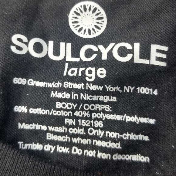 SoulCycle Unisex Sleeveless T-Shirt W/Disconnect & Logo On Back- Size LG - Picture 3 of 3